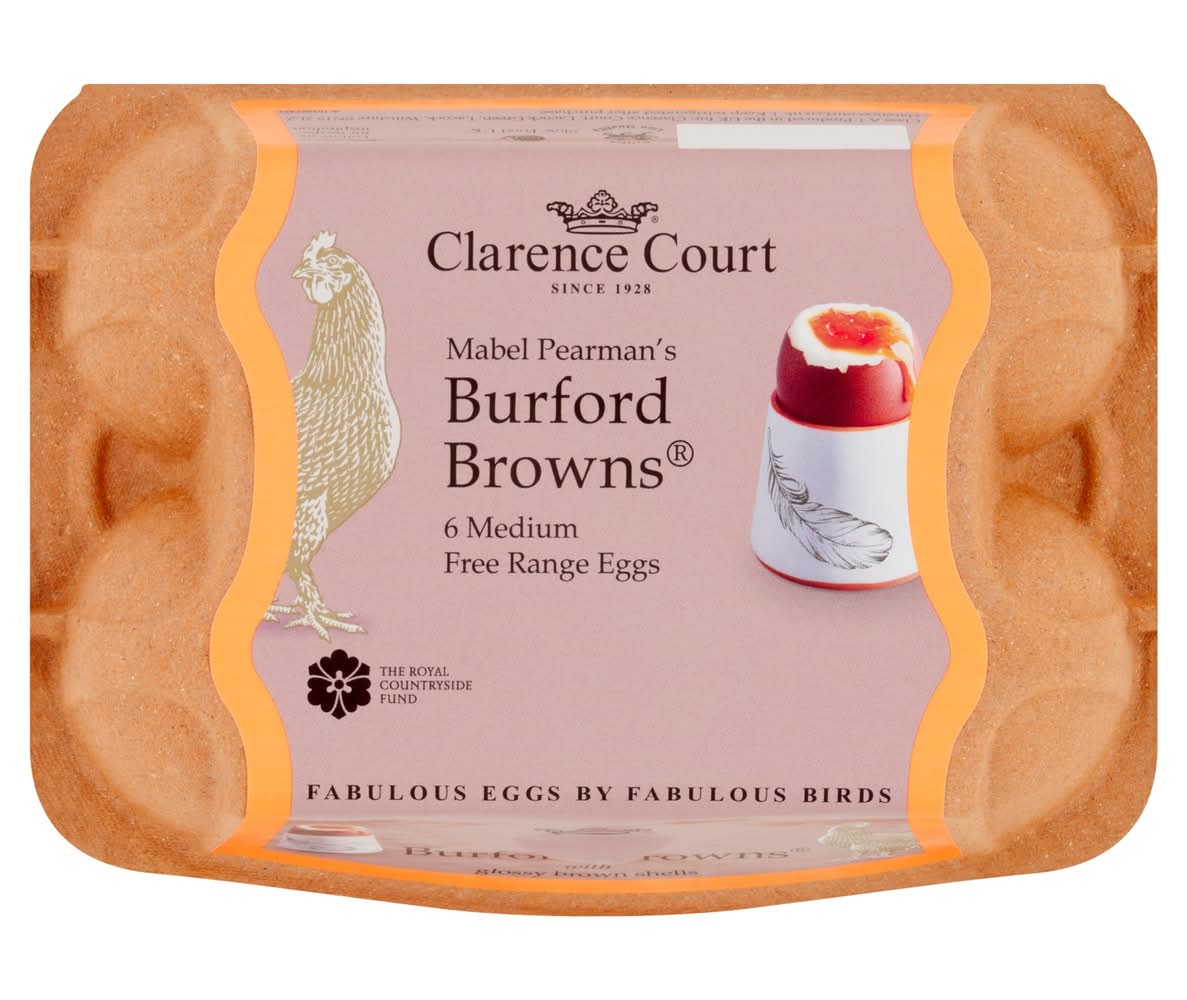 Clarence Court Assorted, Burford Browns Free Range Eggs (6 pack)