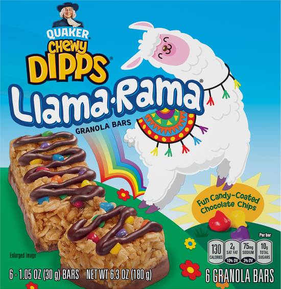 Quaker Chewy Dipps Llama Rama Granola Bars