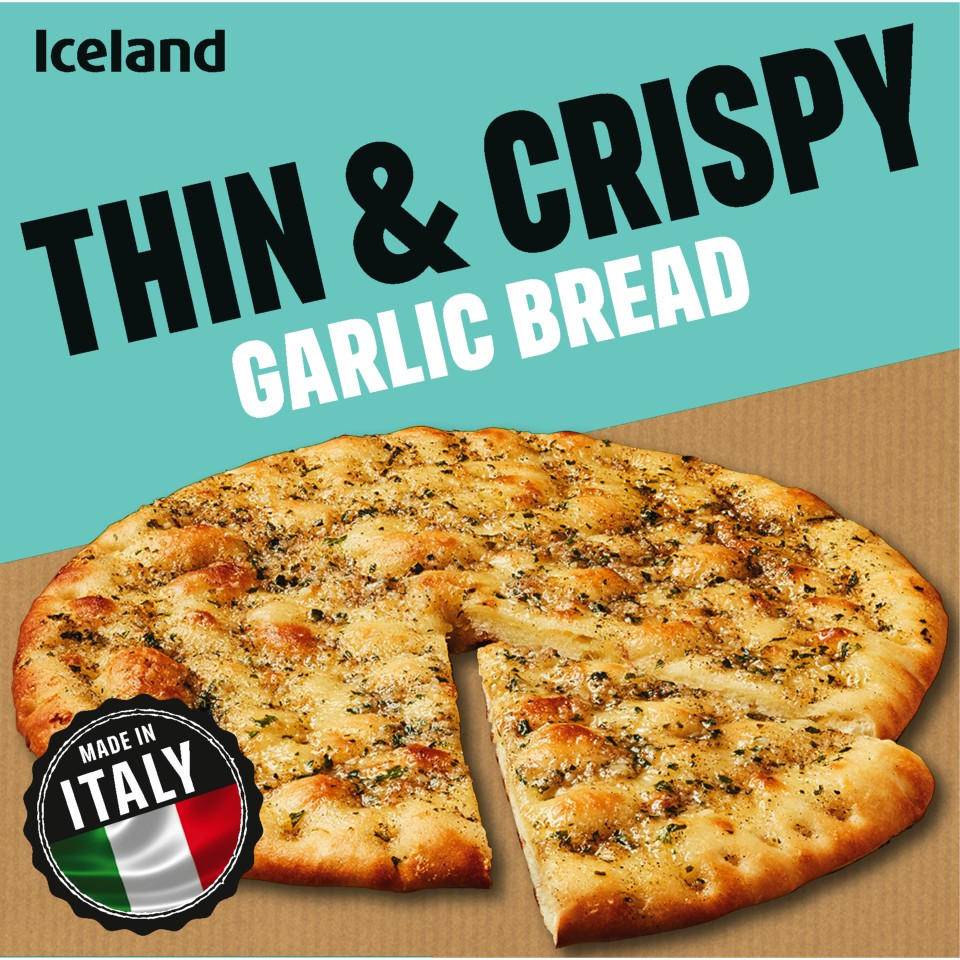 Iceland Thin & Crispy Garlic Bread Pizza