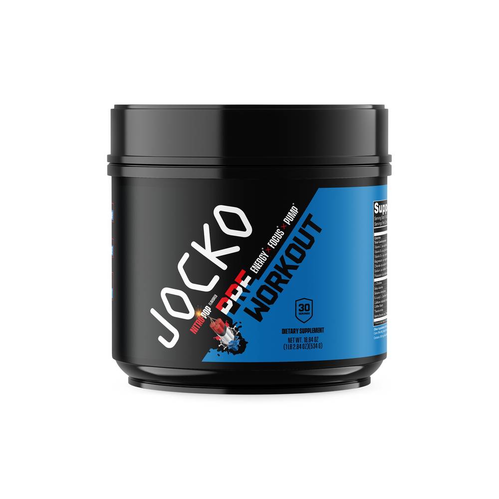 Jocko Fuel Pre-Workout Supports Energy, Focus and Pump (18.84 oz) (nitro pop)