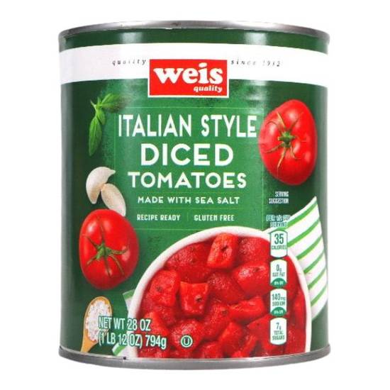 Weis Quality Diced Italian Tomatoes with Sea Salt