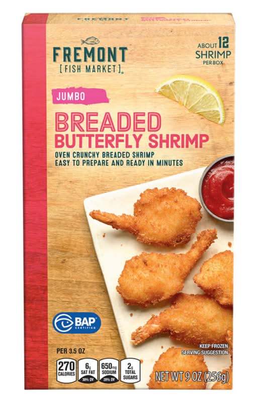 Fremont Fish Market Breaded Butterfly Shrimp, Jumbo (9 oz)