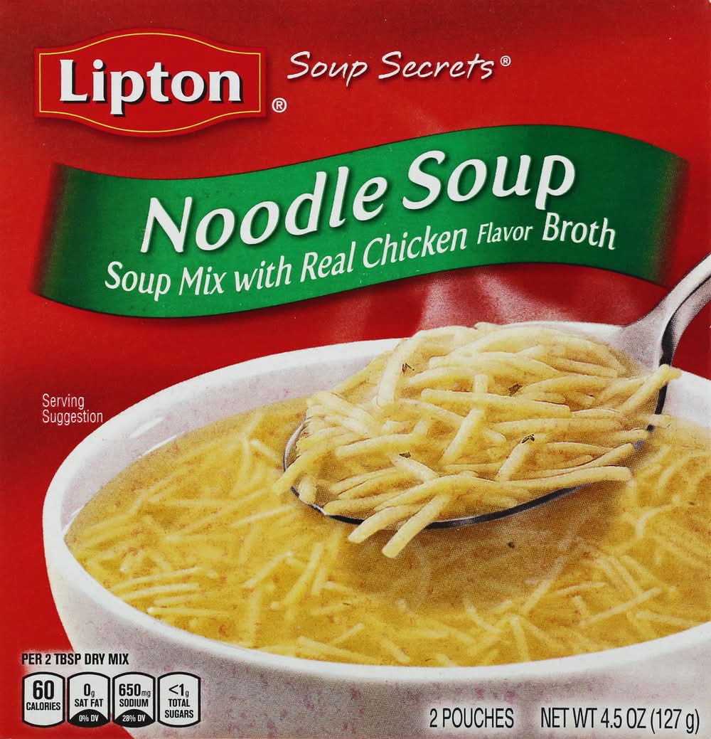 Lipton Secrets Noodle Soup Mix Broth, Chicken (4.5 oz)
