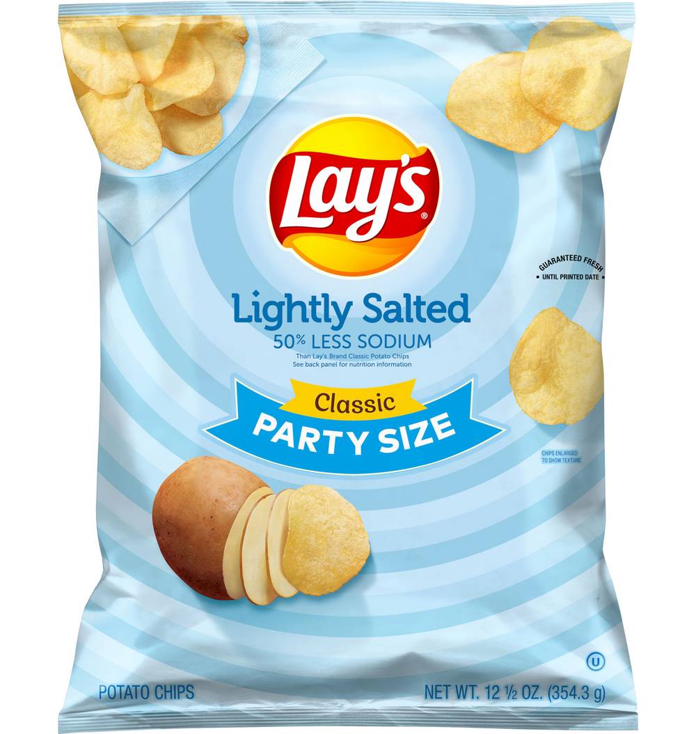 Lay's Party Size Classic Potato Chips, Lighted Salted (12.5 oz)