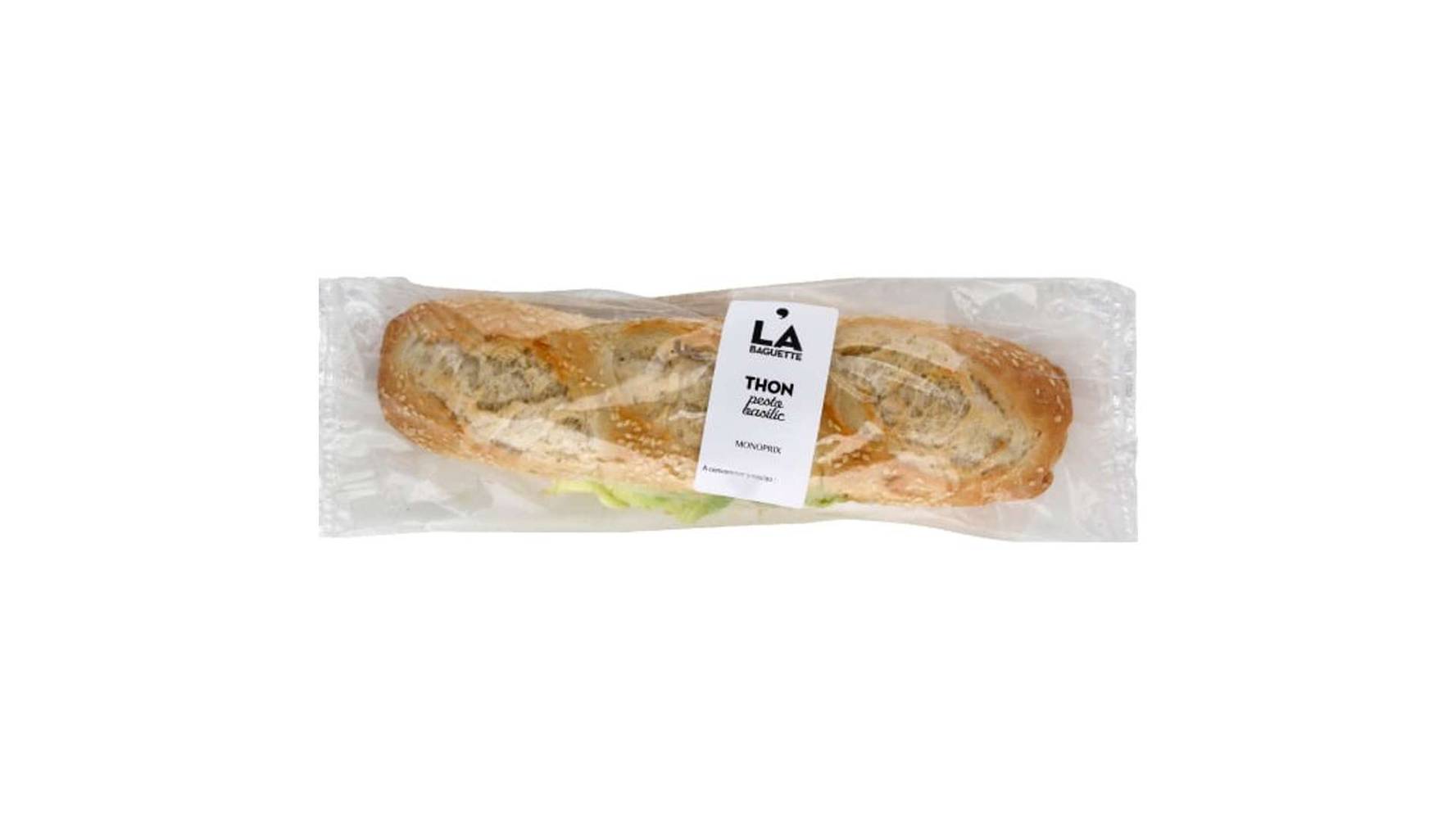 Monoprix Sandwich thon pesto basilic - La Baguette Le sandwich de 245 g