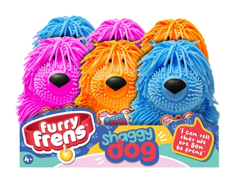 Furry Frens Shaggy Dog Squeeze Toy For Kids 4y+, Assorted (6 ct)