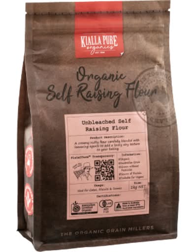 Kialla Pure Foods Organic Unbleached Self Raising Flour (1kg)
