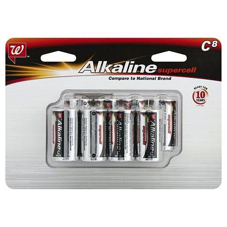 Walgreens Alkaline Supercell Batteries C (8 ct)