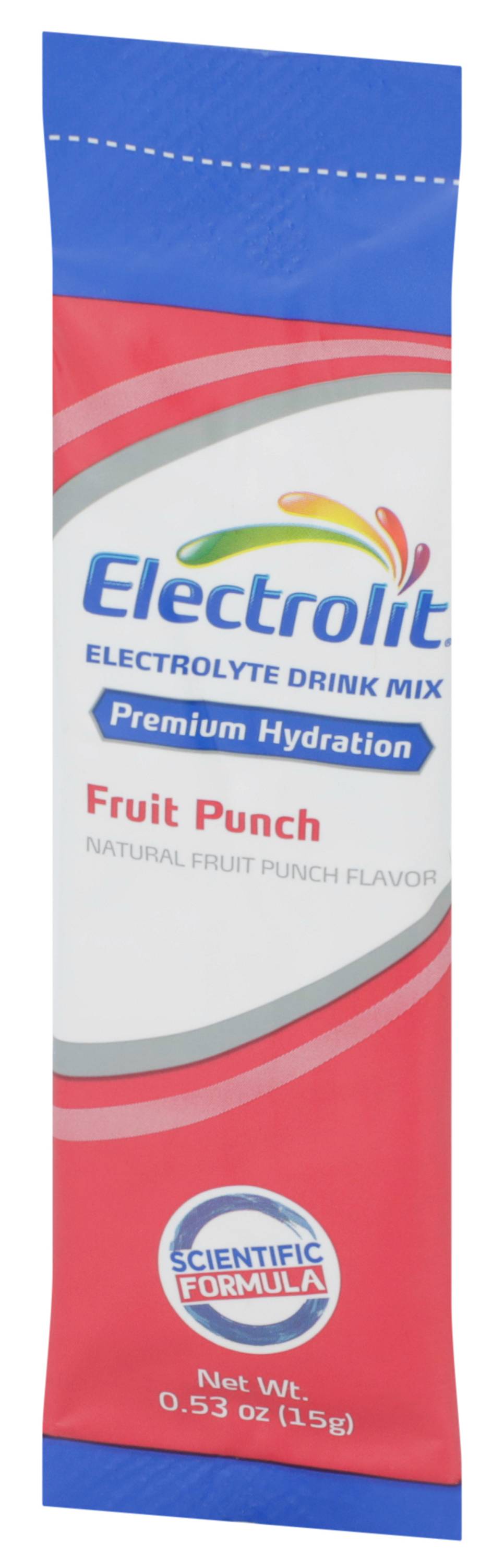 Electrolit Premium Hydration Electrolyte Drink Mix, Fruit Punch (0.53 oz)