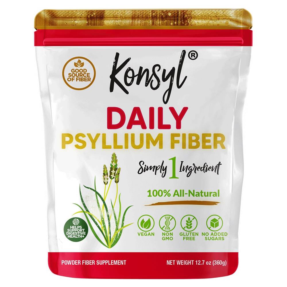 Konsyl Daily Psyllium Fiber Powder, 12.7 OZ