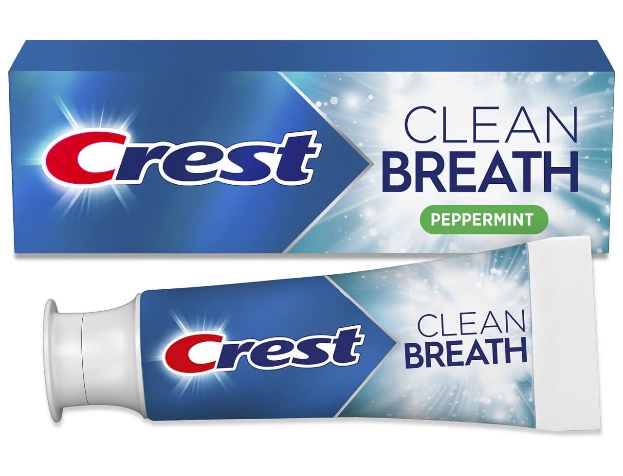 Crest Toothpaste Clean Breath Peppermint 2.5oz ? Neutralizes Bad Breath Antibacterial Protection Fights Cavities Freshens Breath Gently Whitens