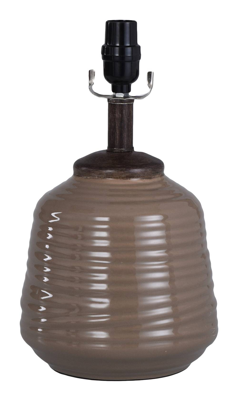 allen + roth 8.5-in Glossy Plug-In Ceramic Lamp Base | L10213LW