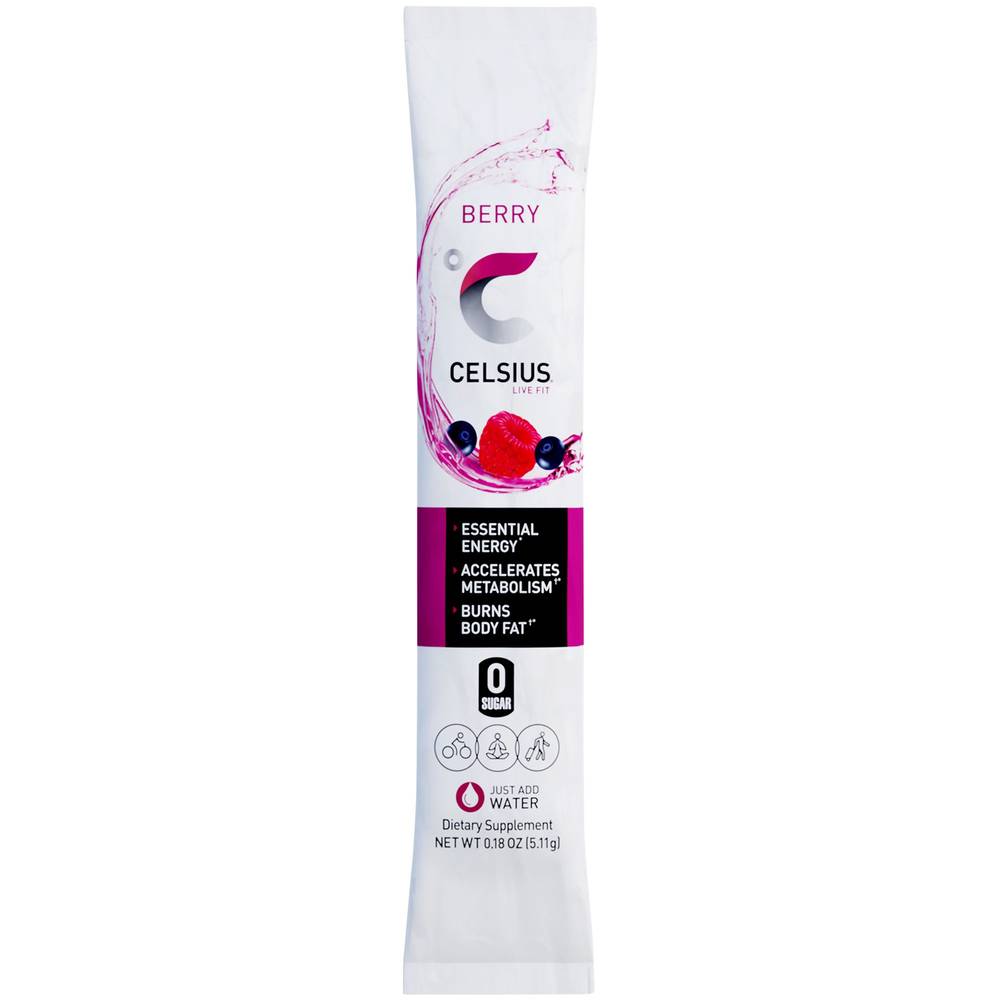 Celsius Energy Powder Drink Mix, Berry (0.18 oz)