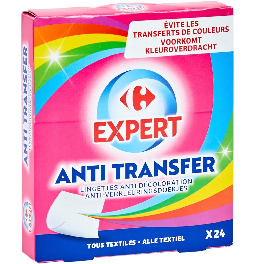 Carrefour Expert - Anti transfer lingettes anti décoloration (24)