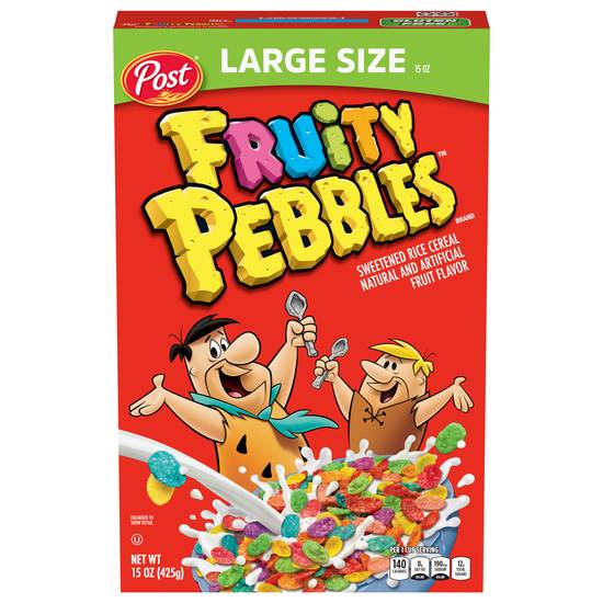 Post Frutity Pebbles Sweetened Rice Cereal