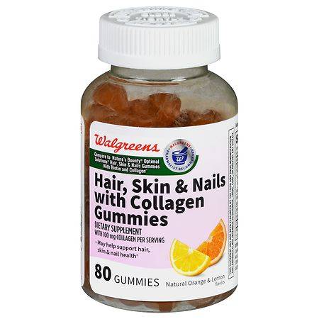 Walgreens Hair, Skin & Nails With Collagen Gummies (80 ct)
