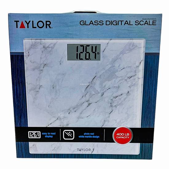 Taylor Glass Digital Scale With Marble Design (white)