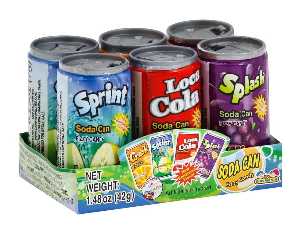 Kidsmania Soda Can Fizzy Candy