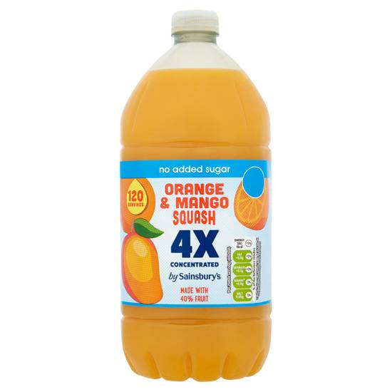 Sainsbury's Quadruple Strength Orange & Mango Squash 1.5L