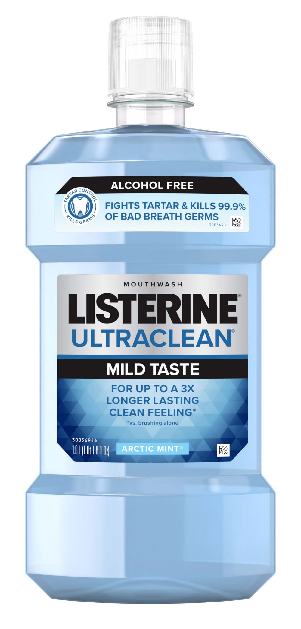 Listerine Ultra Clean Zero Alcohol Mouthwash Arctic Mint (1 L)