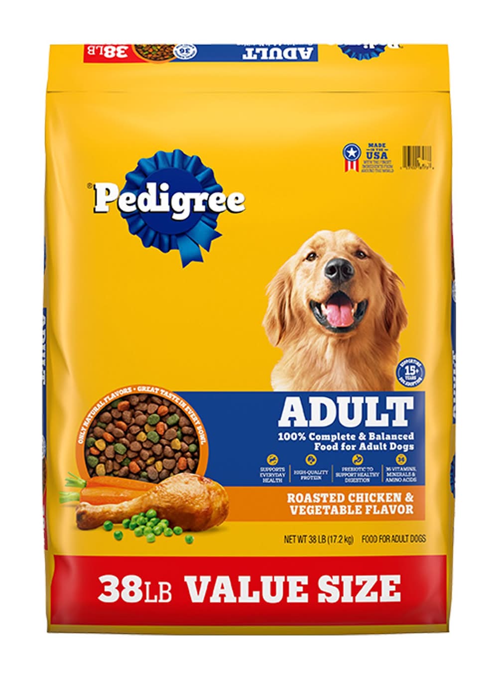 Pedigree® Complete Nutrition Adult Dry Dog Food - Chicken, Rice & Vegetables (Flavor: Chicken, Rice & Vegetables, Size: 38 Lb)