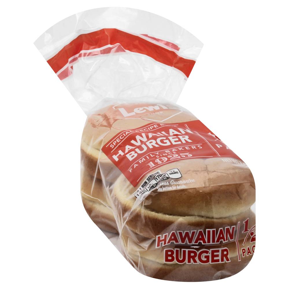 Lewis Bake Shop Hawaiian Burger Buns (7.5 oz)