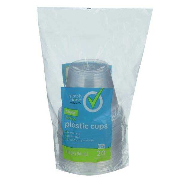 Simply Done Clear Plastic Cups (20 ct)