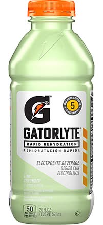 Gatorlyte Gatorade Electrolyte Beverage Lime Cucumber 20 Fl Oz Bottle