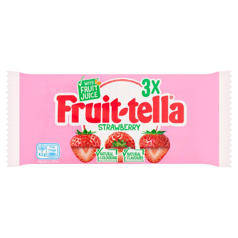 Fruit-Tella Chewy Sweets (3 ct) (strawberry)