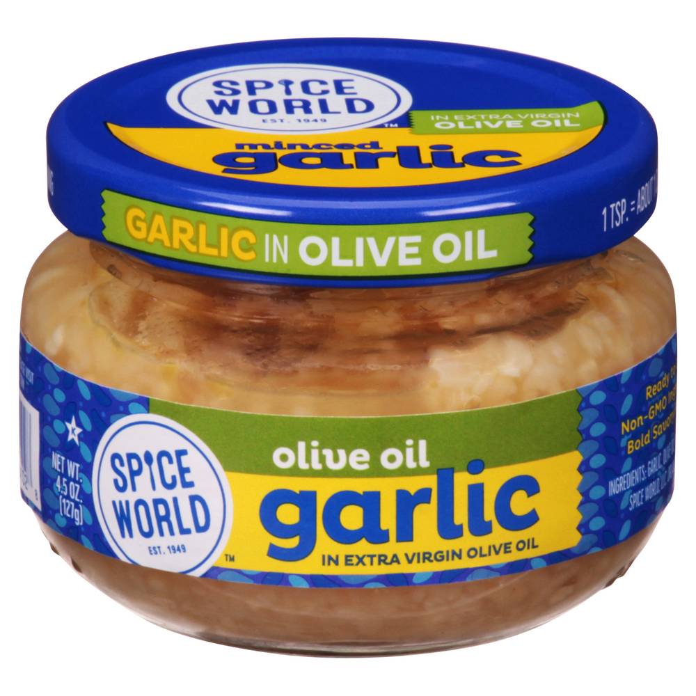 Spice World Garlic in Extra Virgin Olive Oil (4.5 oz)