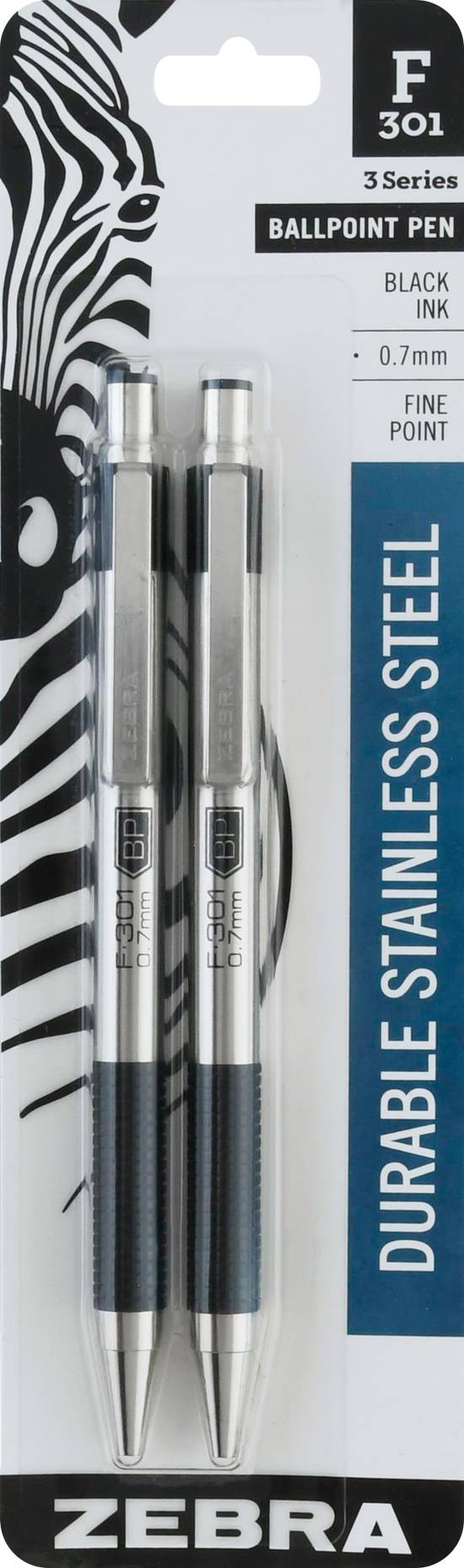 Zebra 3 Series Black Ballpoint Pen