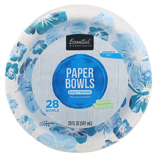 Essential Everyday Designer 20 fl oz Paper Bowls (28 ct)