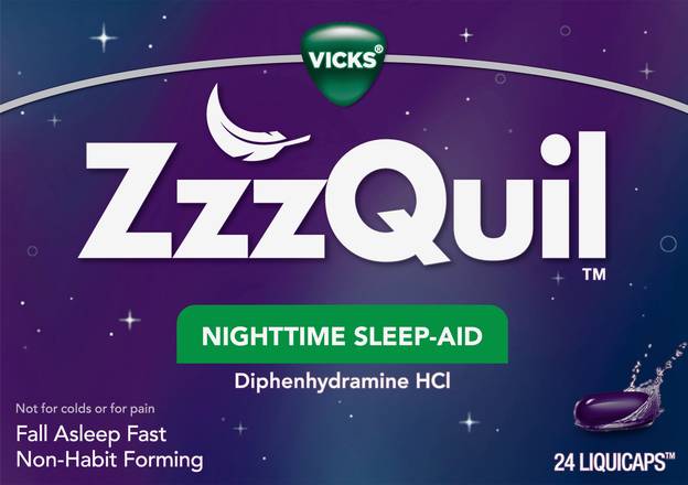 Vicks Zzzquil Nighttime Sleep-Aid Liquicaps (24 ct)