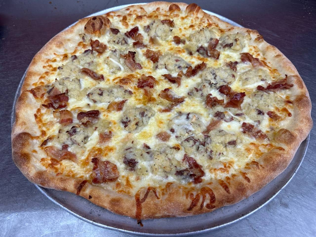Mash potato pizza