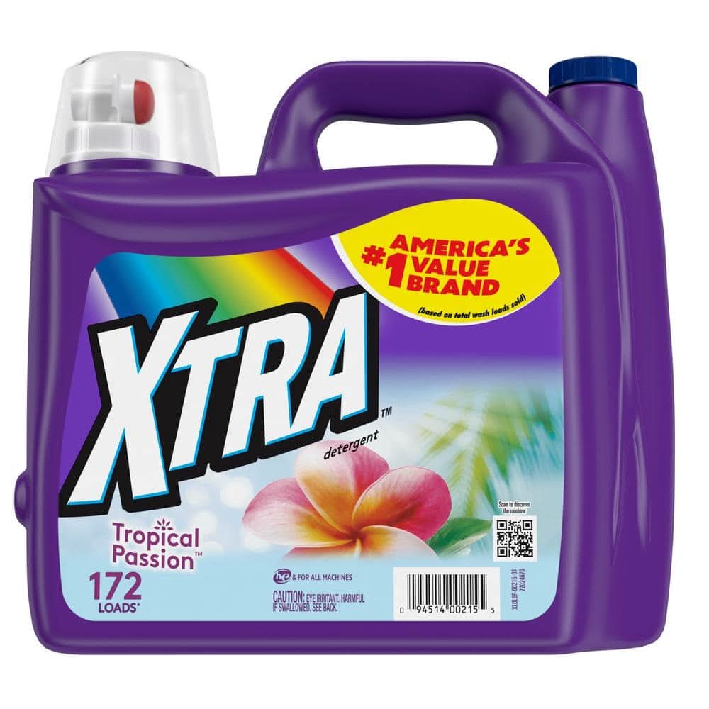 Xtra Tropical Passion Liquid Laundry Detergent, 172-Loads, 206.4 Fl.Oz.