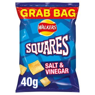 Walkers Squares Salt & Vinegar Snacks 40g