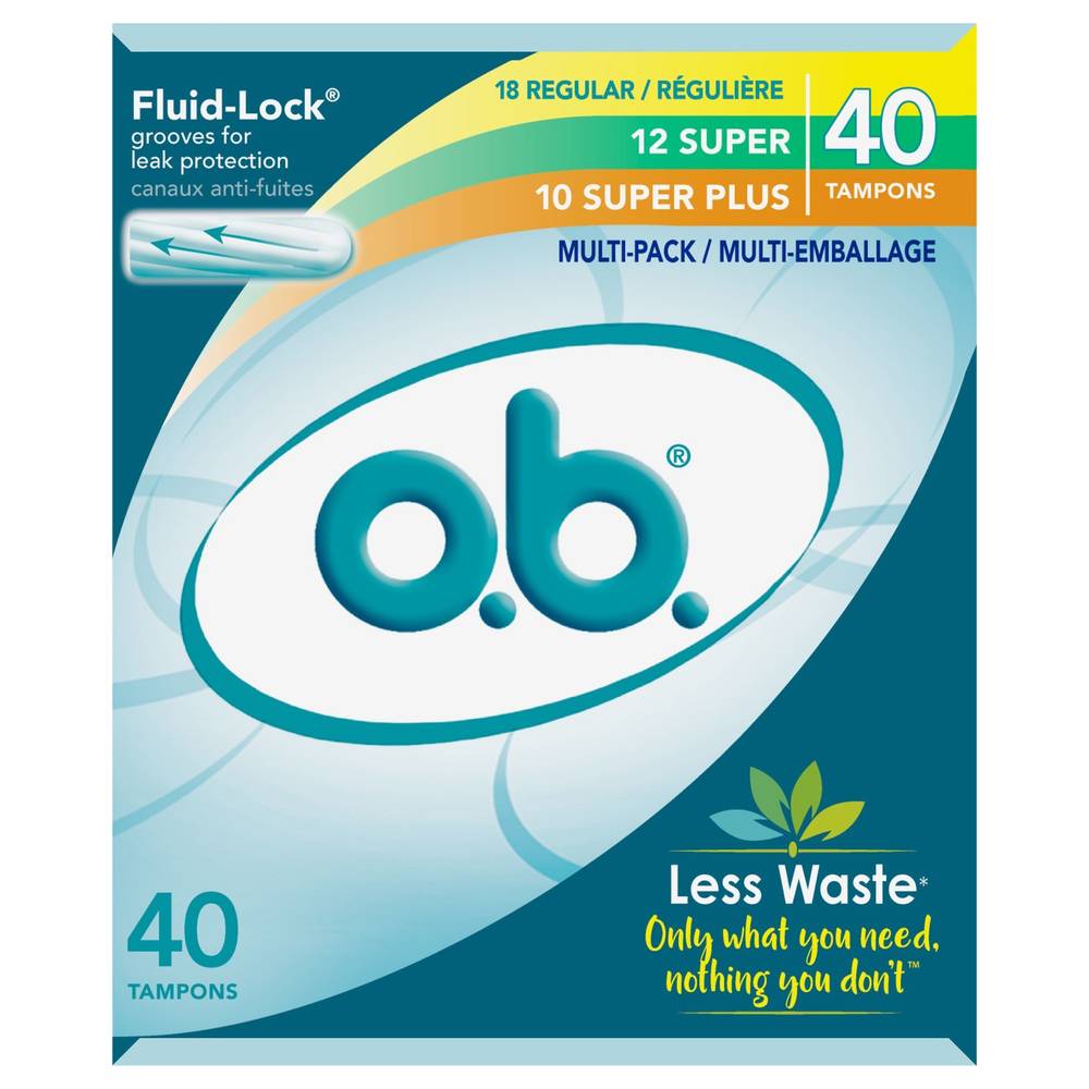 O.b. Fluid Lock Multi-Pack Tampons