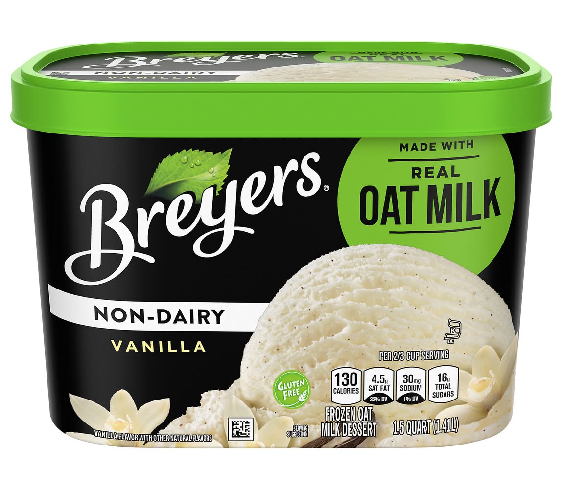 Breyers Oat Milk Frozen Dessert, Vanilla (48 fl oz)