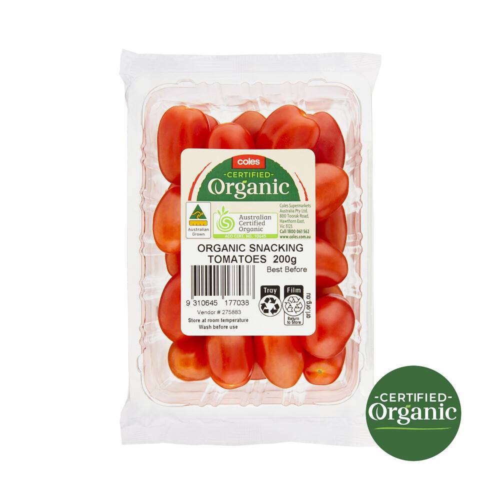 Coles Organic Snacking Tomatoes 200g