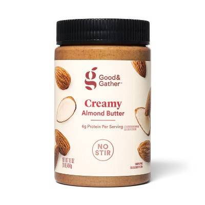 Good & Gather No Stir Creamy Almond Butter 16oz - Tm (1 lbs)