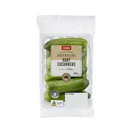 Coles Baby Cucumbers 250g