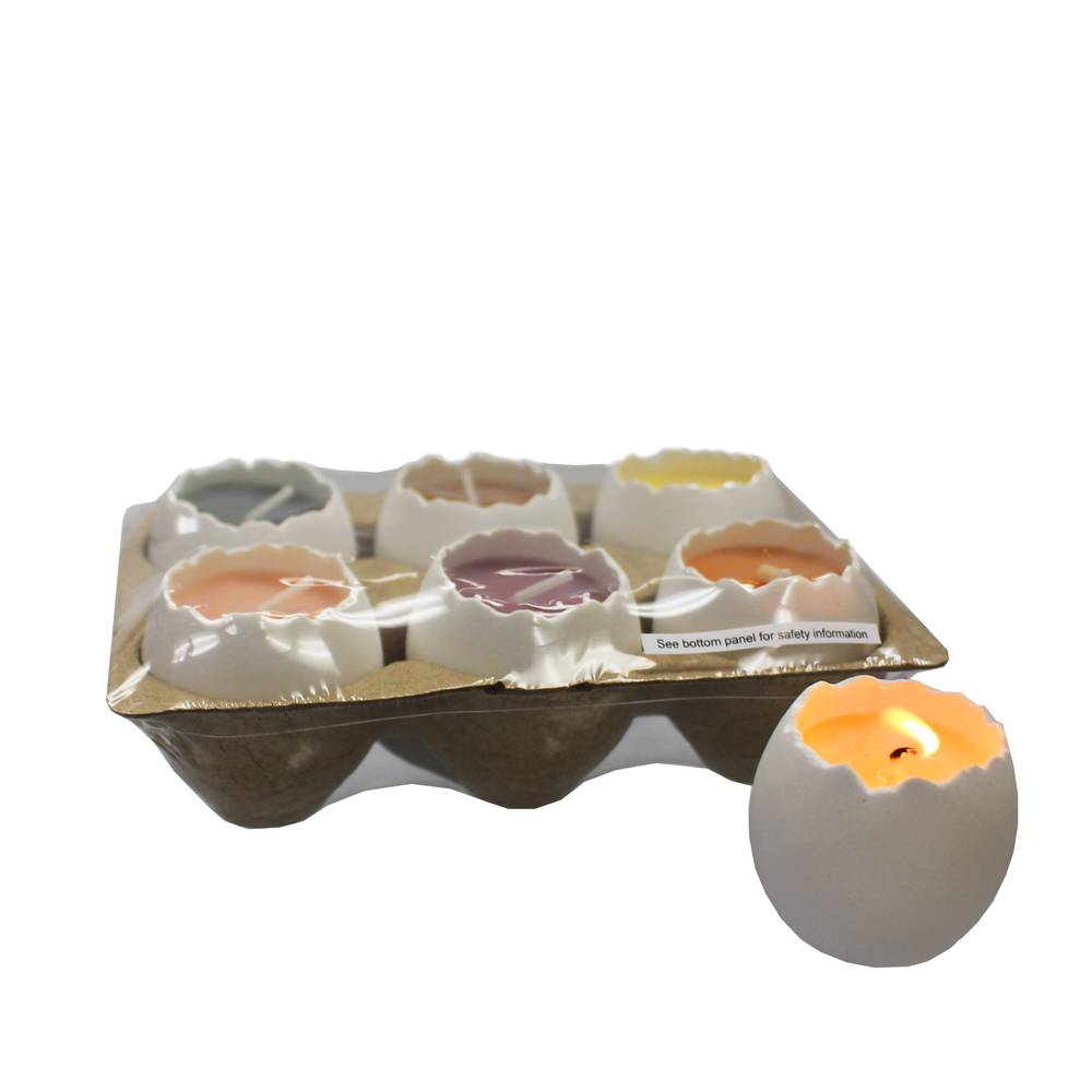 Cottondale Egg Filled Candle, 6 pk
