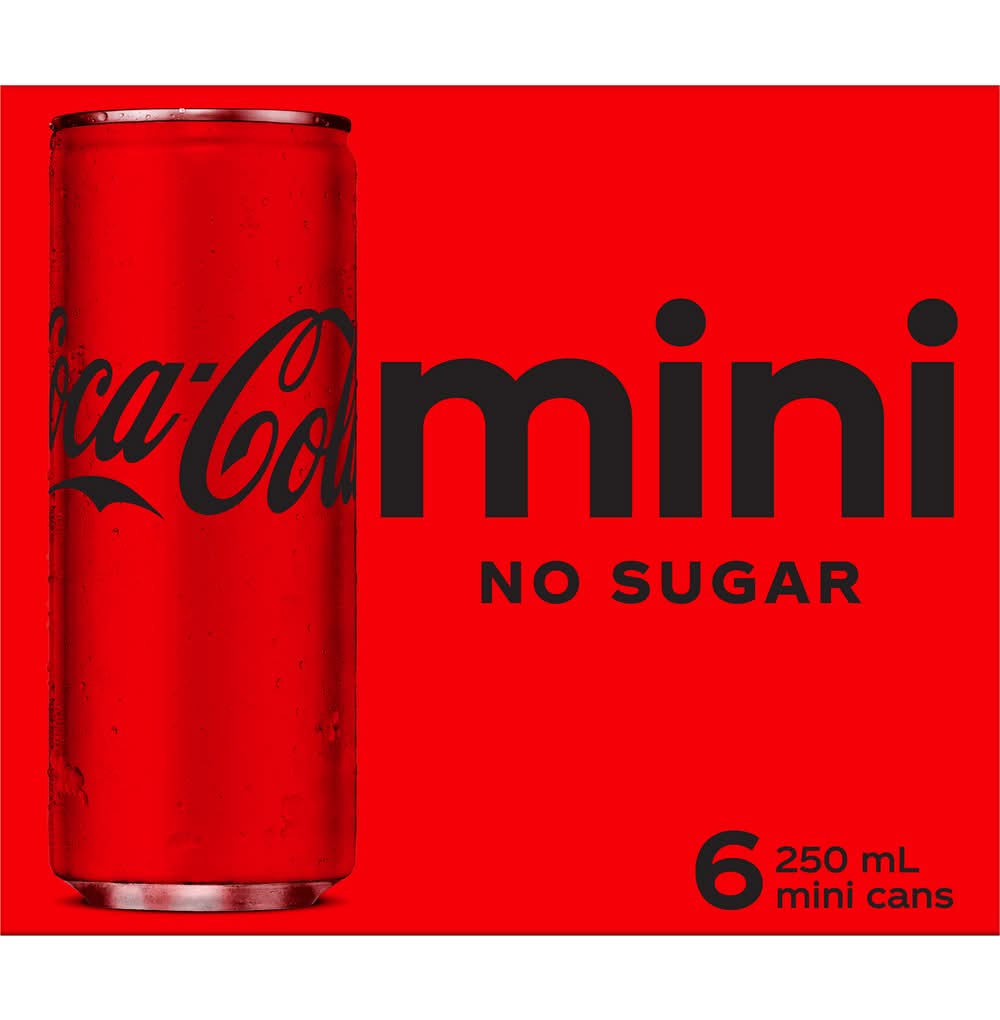 Coca Cola Zero Sugar Cans 6X250Ml
