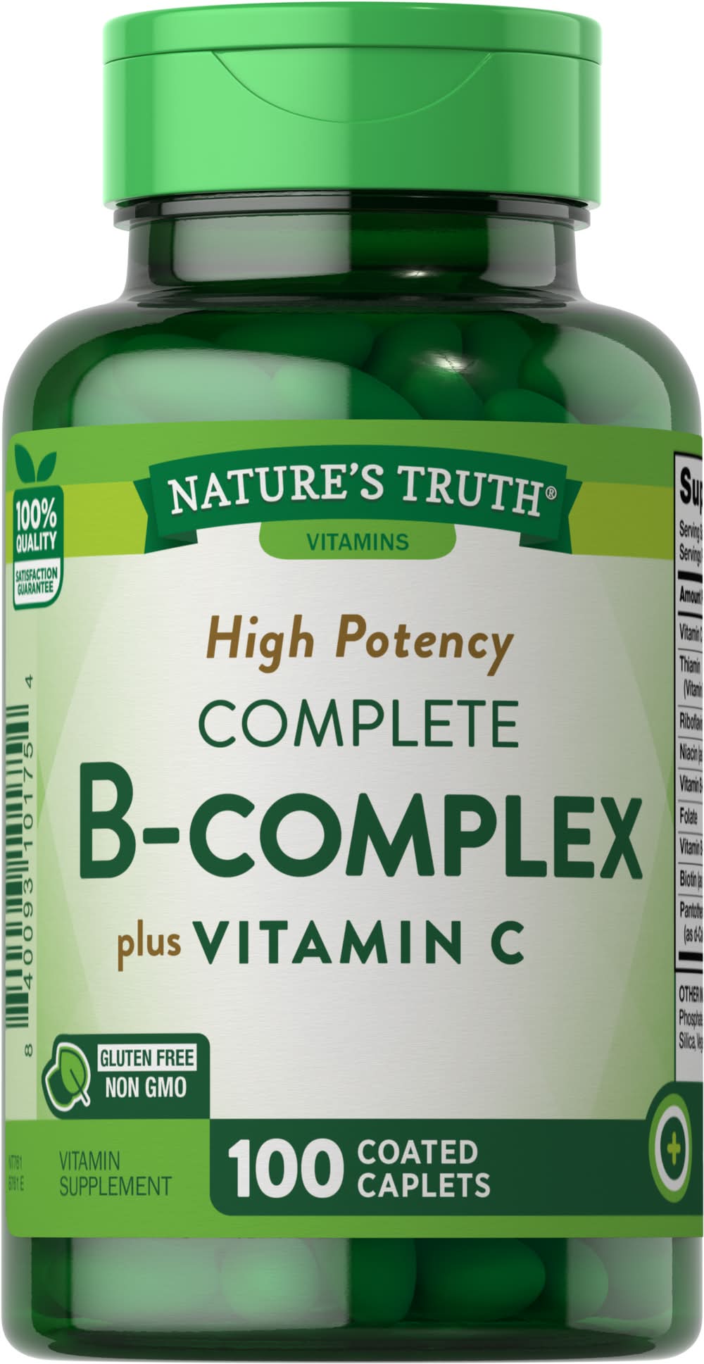 Nature's Truth B Complex Plus Vitamin C High Potency (4.8 oz)