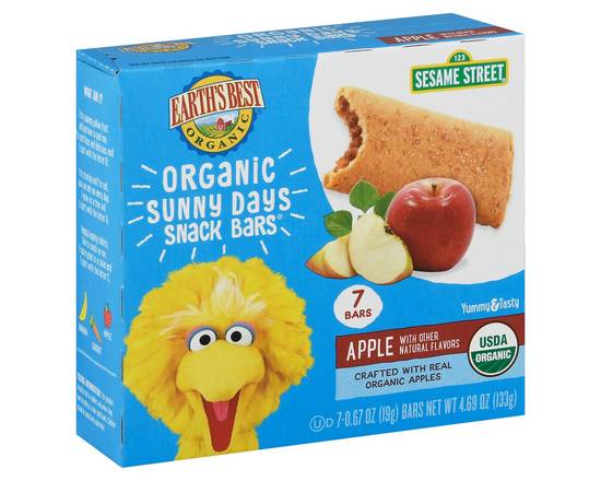 Earth's Best · Organic Sunny Days Apple Snack Bars (8 x 0.7 oz)