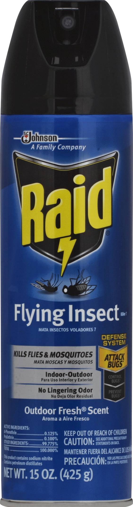 Raid Outdoor Fresh Scent Flying Bugs Insecticide (15 oz)