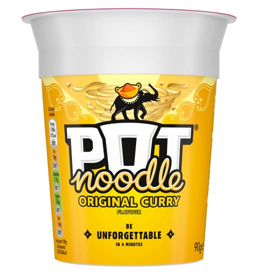 Pot Noodle Original Curry, Instant Noodles (90g)