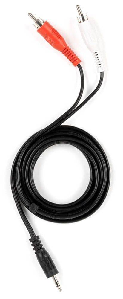 Commercial Electric Dual Rca To 3.5 mm Adapter, 6 Ft, Black