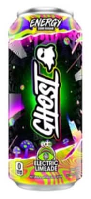 GHOST ENERGY Zero Sugar Energy Drink, Electric Limeade (16 oz)