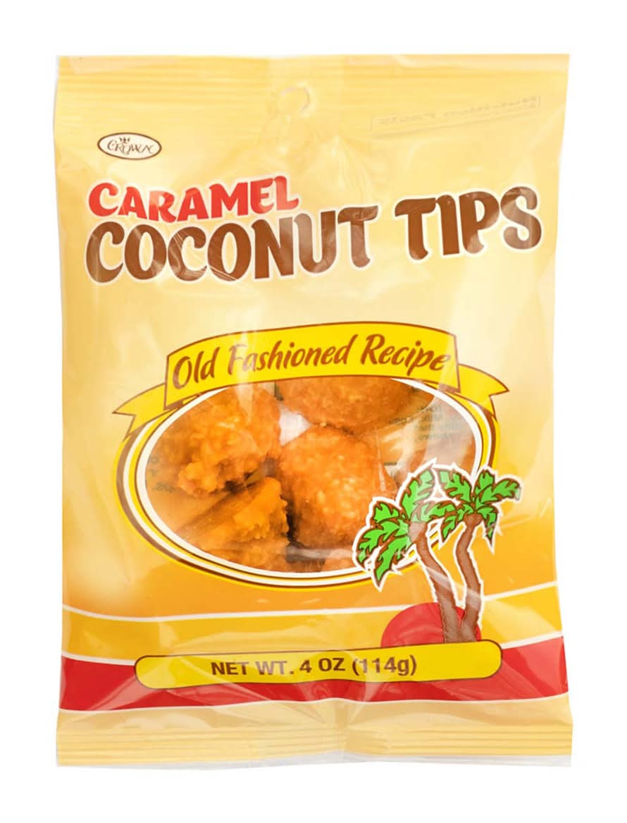 Crown Candy Caramel Coconut Tips 4 Oz